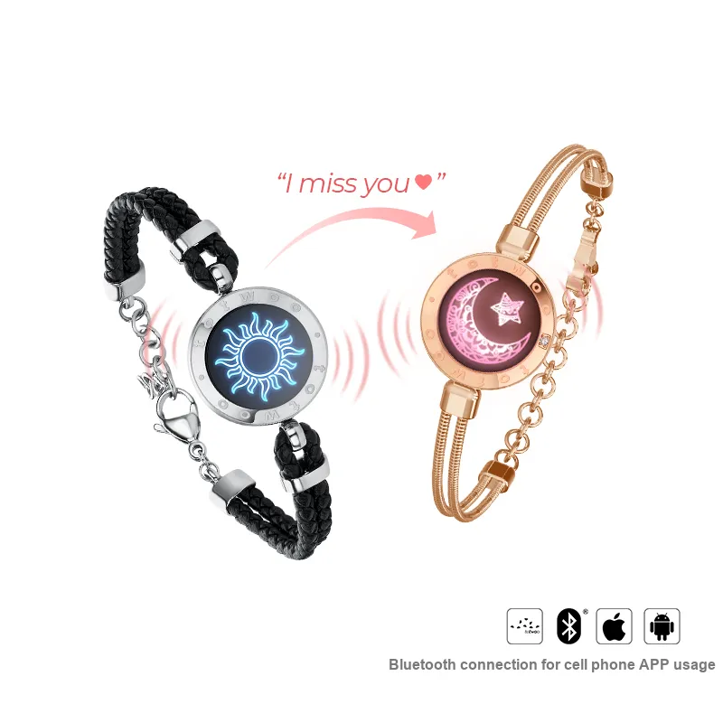 TOTWOO Haoshi Titanium Steel Bracelet Pair Unisex-3