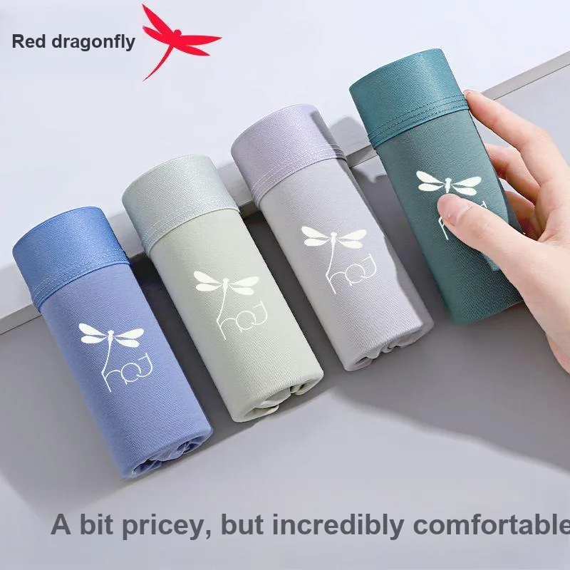 RED DRAGONFLY Cotton Panties Men's 3 Pack Gift Box Set-5