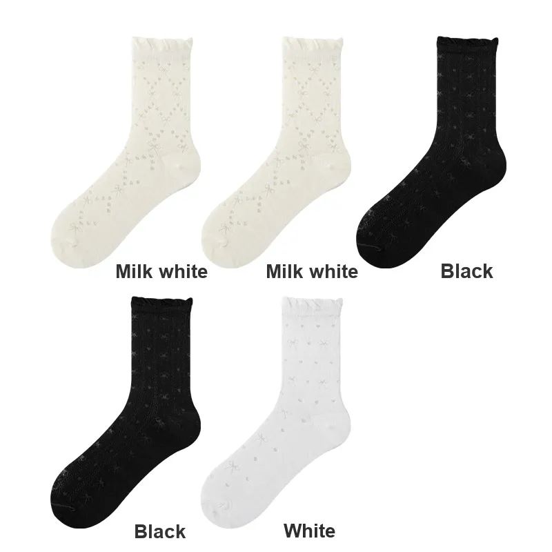 H YXIANG Mid Calf Socks Women's Combo Set-23