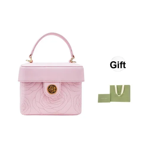 VANESSA HOGAN Корова Кожа Коробка Сумка Сумка через плечо Сумка среднего размера Женская Розовая