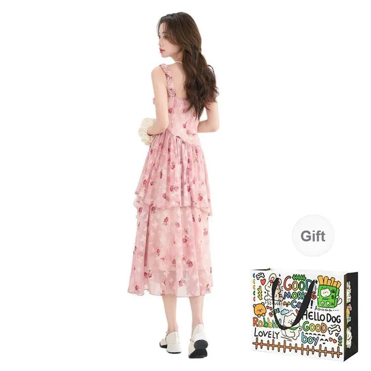 PZHK Sleeveless Dresses Women's Floral Shopping Bag-1