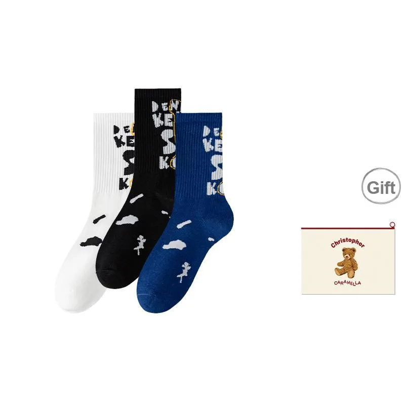 Caramella Mid-Calf Socks Men's Shopping Bag Combo Set-18