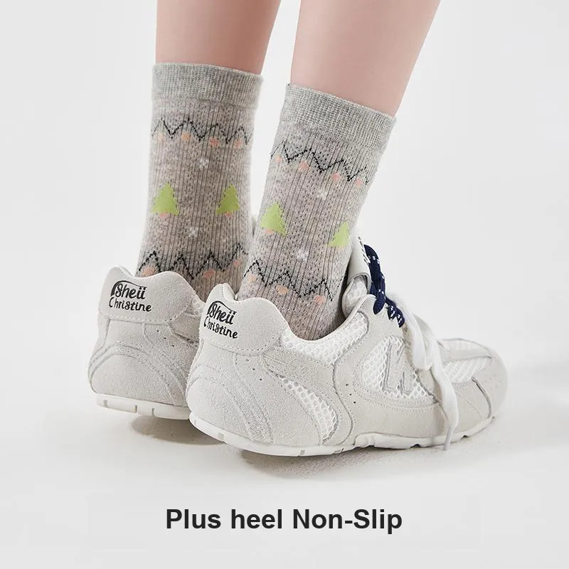 JIAZINI Mid Calf Socks Women's 3 Pack-26