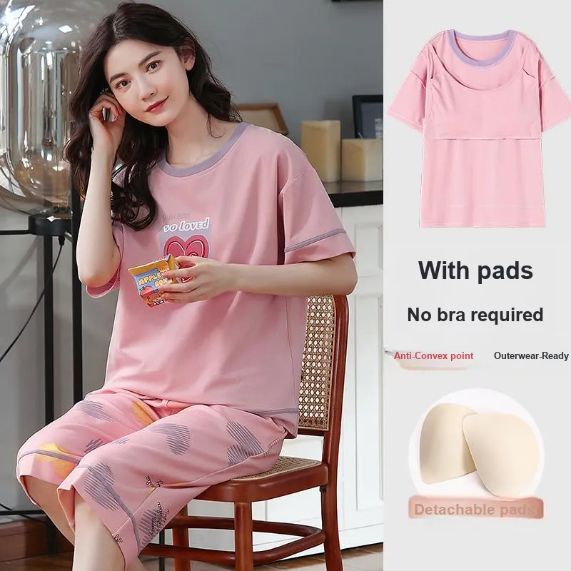 FENTENGCARE Pajama Set Women's Peach-1