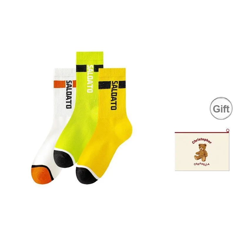 Caramella Mid Calf Socks Men's Shopping Bag Combo Set-16