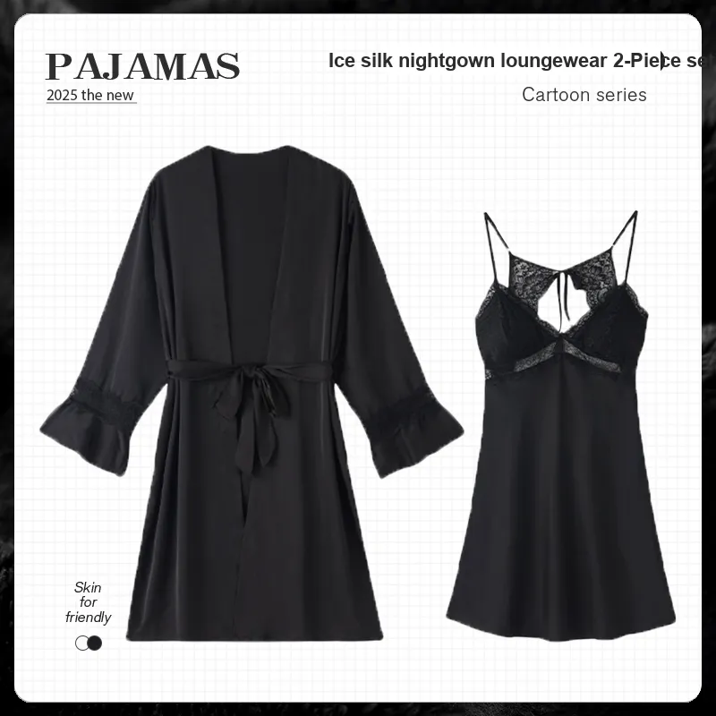O'MESIK Pajama Set Women's Black-1