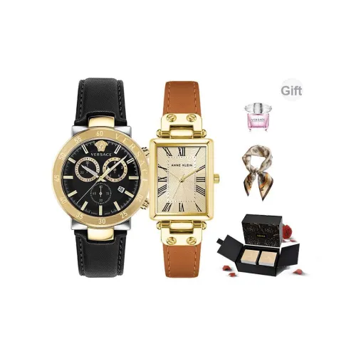 VERSACE Кварцевый механизм Мужские Современные Часы 43 мм Черные