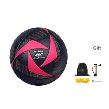 ProSelect Size 5 Soccer PU Seamless Thermal bonding Unisex Black Pink