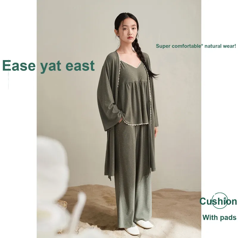 Aannsfam Pajama Set Women's Lotus Leaf Green-1