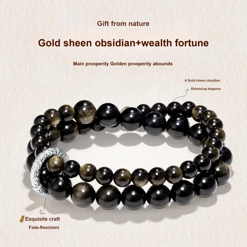 Jodie&Kevin Obsidian Bracelets Unisex-2