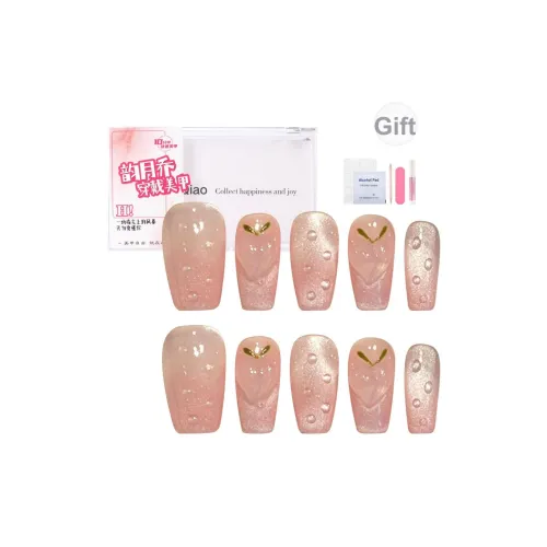 YUNYUEQIAO Ледяной Жемчужный Персик Pure Desire Румяна Девушка Розовый Осветляющий Вода Бусины False Nail Средний LADDER