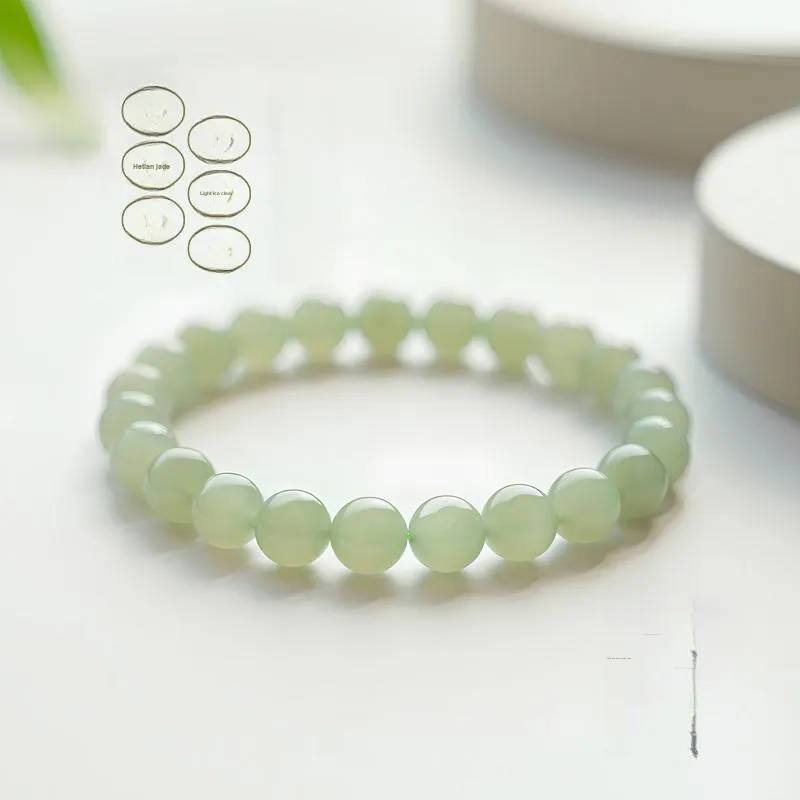 Zhou Jifeng Hetian Jade Bracelets Pale Greenish White Jade Women's-2