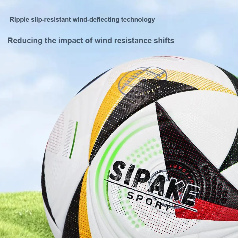 SIPAKESPORT Size 5 Soccer PU Seamless Thermal bonding Unisex Red Green Yellow-5