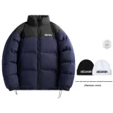 Navy Blue (Comes with Brand Logo Beanie)