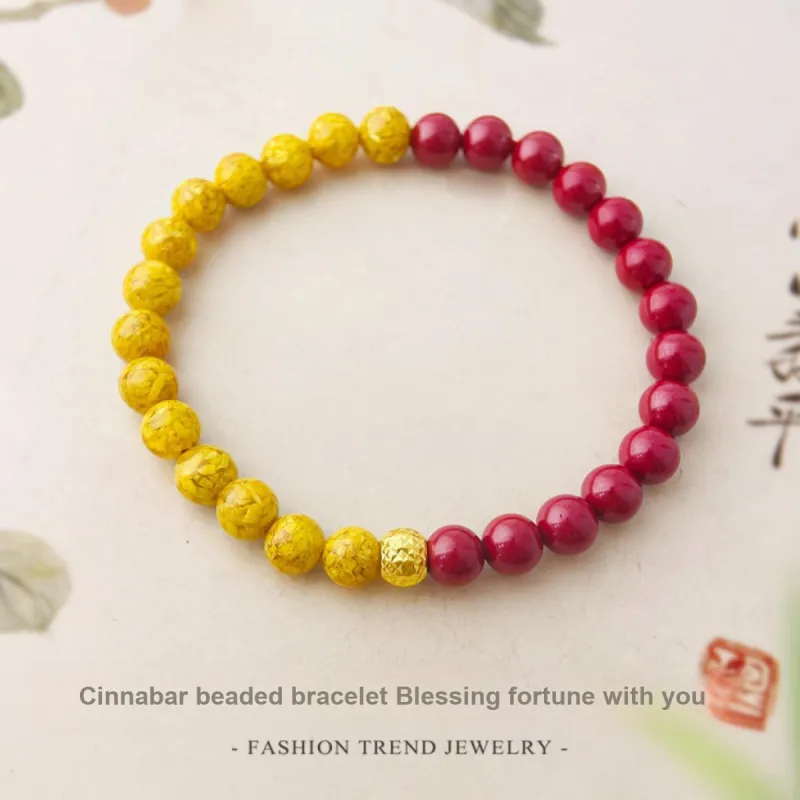 Love Reconstructed Cinnabar Bracelets Women's-5