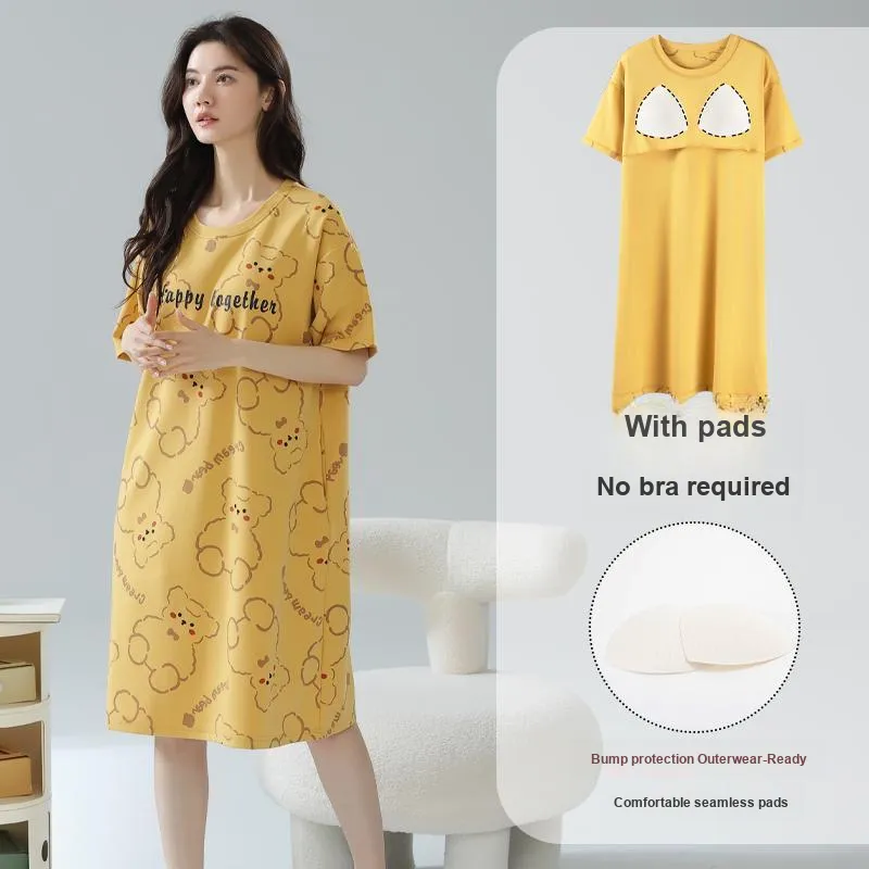 MIIOW Nightgown Women's Cream Yellow-4