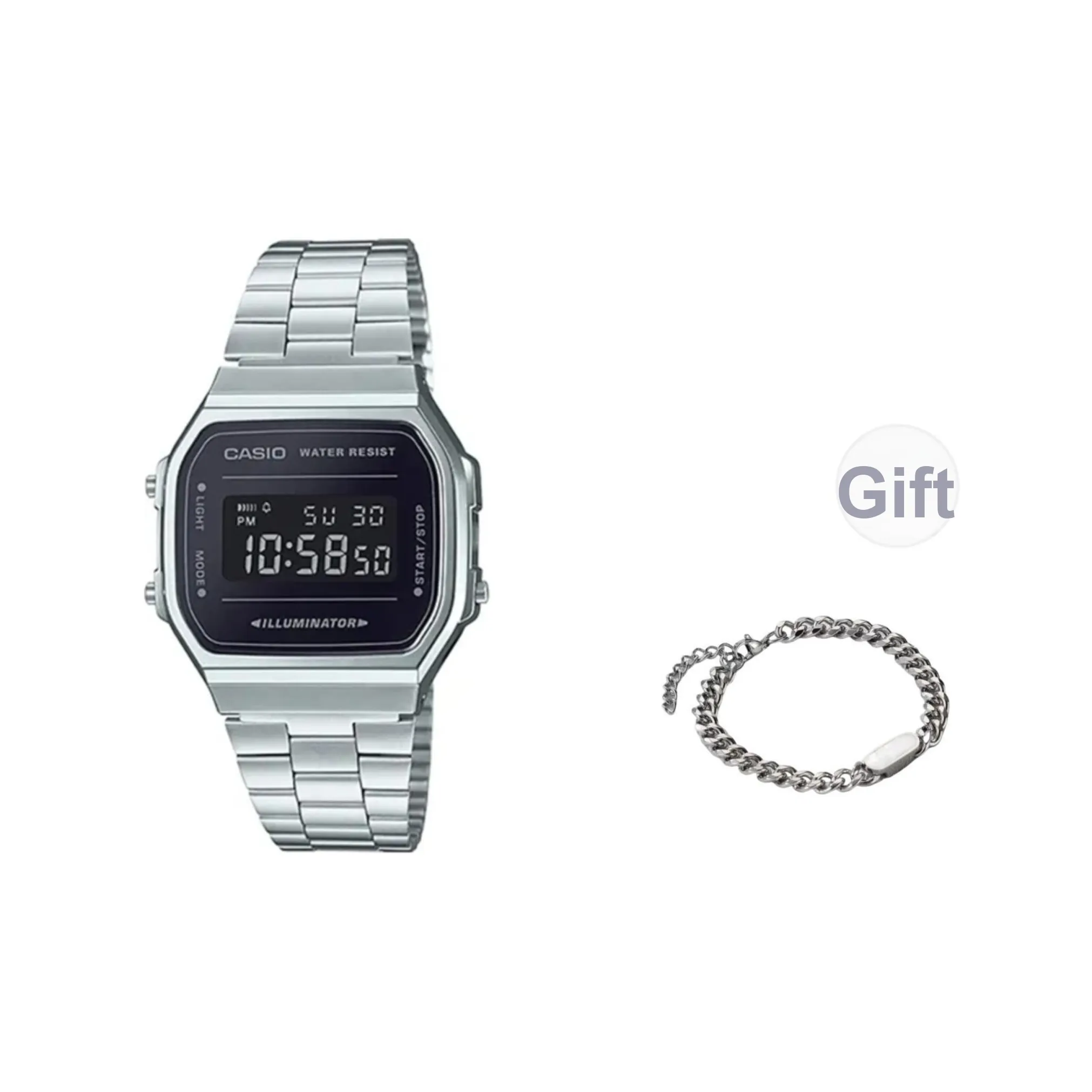 CASIO Кварцевый механизм Часы Мужские Черный циферблат