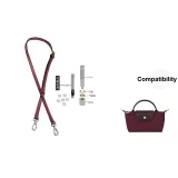 (Burgundy) Adjustable 95-124cm Shoulder Strap+Perforated Set