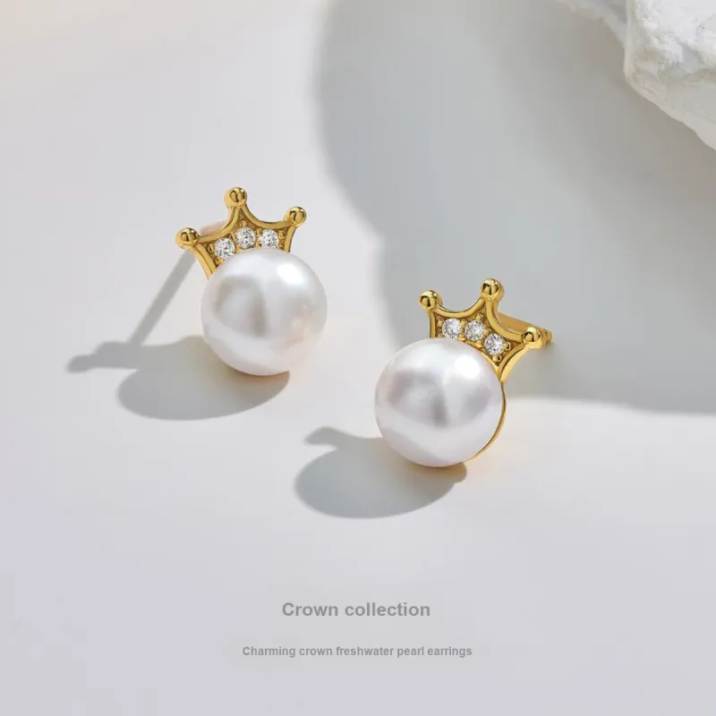 ME LUXE Pearl Stud Earrings Women's-2