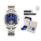 Gold Blue[Luxury Box+Leather Strap]