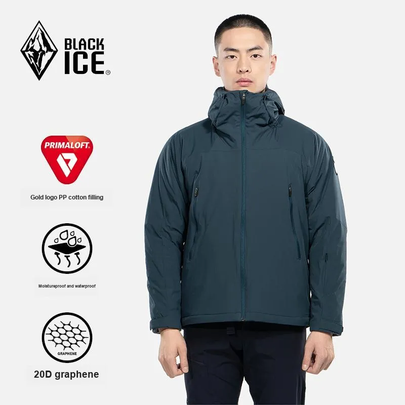 Black Ice Puffer Jackets Men-7
