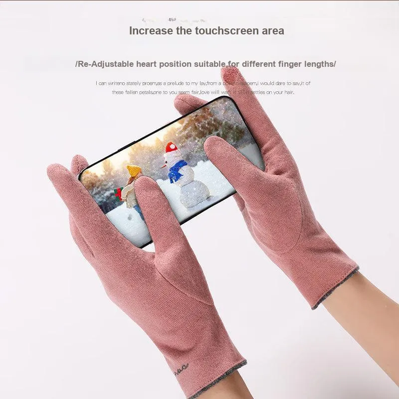 CARDANRO Wool Polyamide Knit Gloves Women's-1