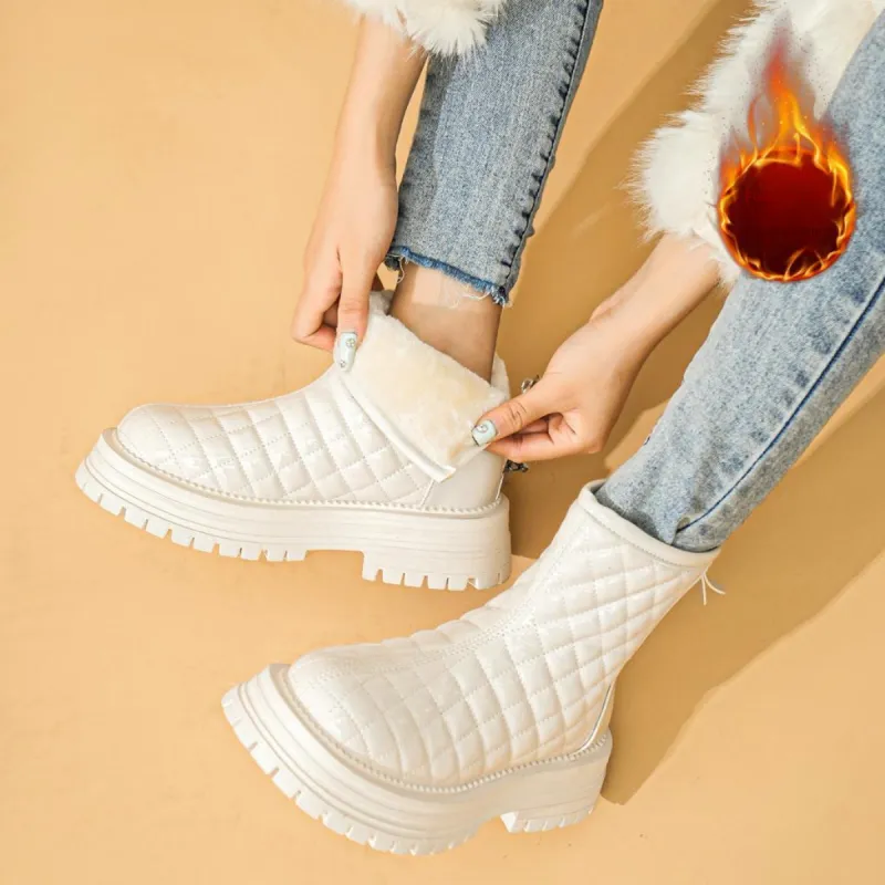 OMS Ankle Boots Women's Black/White-6