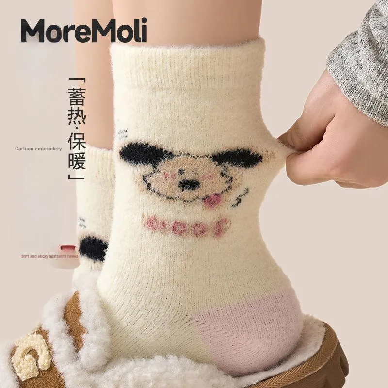 Moremoli Mid Calf Socks Women's 3 Pack-12