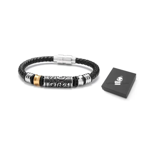 GENANX Титановая сталь Браслеты Черный Унисекс