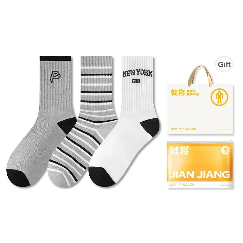 Master Mid Calf Socks Men's Shopping Bag 3 Pack-5