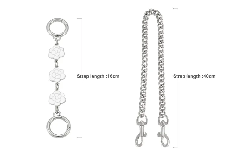 Lan Bao Fan Alloy Metal Bag Accessory Bag Strap Women's Gold/Silver-56