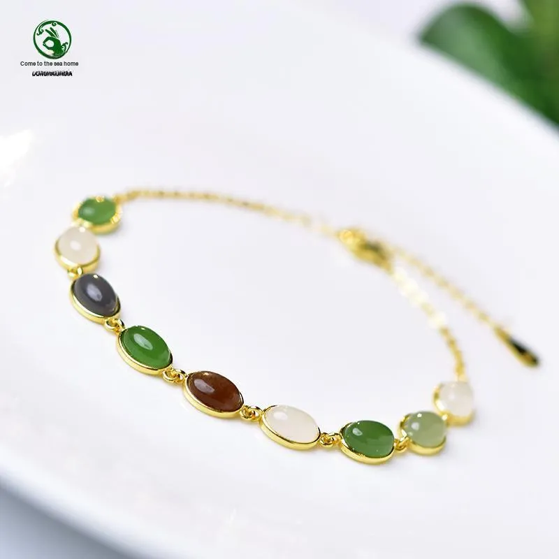 Tokai Family Hetian Jade Bracelets White Jade Women's-3