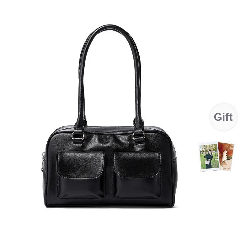 RED DRAGONFLY Pu Handbag Regular Women's Black/Coffee/Ecru-0