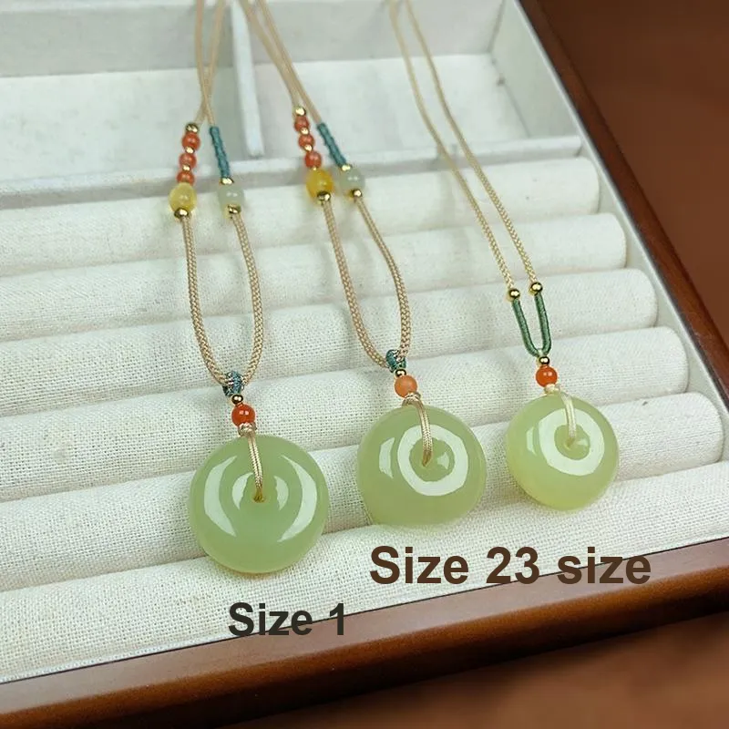 KUNYUYAO Hetian Jade Pendants Pale Greenish White Jade Unisex-64