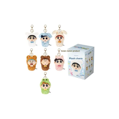 Crooked Melon Production Карандаш SHIN Chan Коллекция Sleeping Bag Baby Плюшевая подвеска Слепые коробки