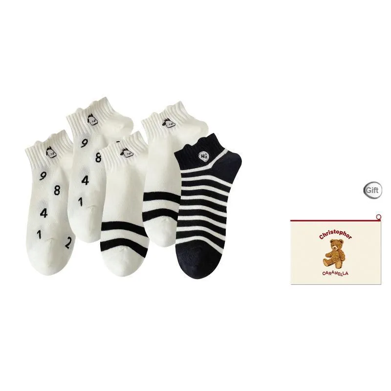 Caramella Ankle Socks Women's Shopping Bag Combo Set-7