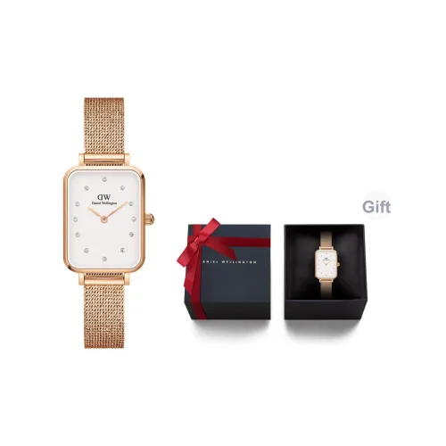 Daniel Wellington QUADRO Collection Женские Кварцевые Наручные Часы Белый Циферблат