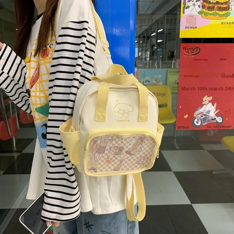 Single Warehouse Twill Backpack Handbag Regular Unisex Multicolor-10