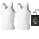 100% cotton 2 Pack (White+White) Sweat-Absorbing and Breathable/2 Pcs, More Economical for Frequent Washing!