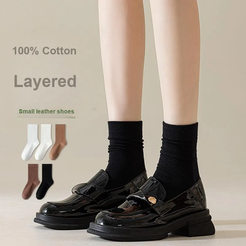 JIAZINI Mid Calf Socks Women's 5 Pack-17