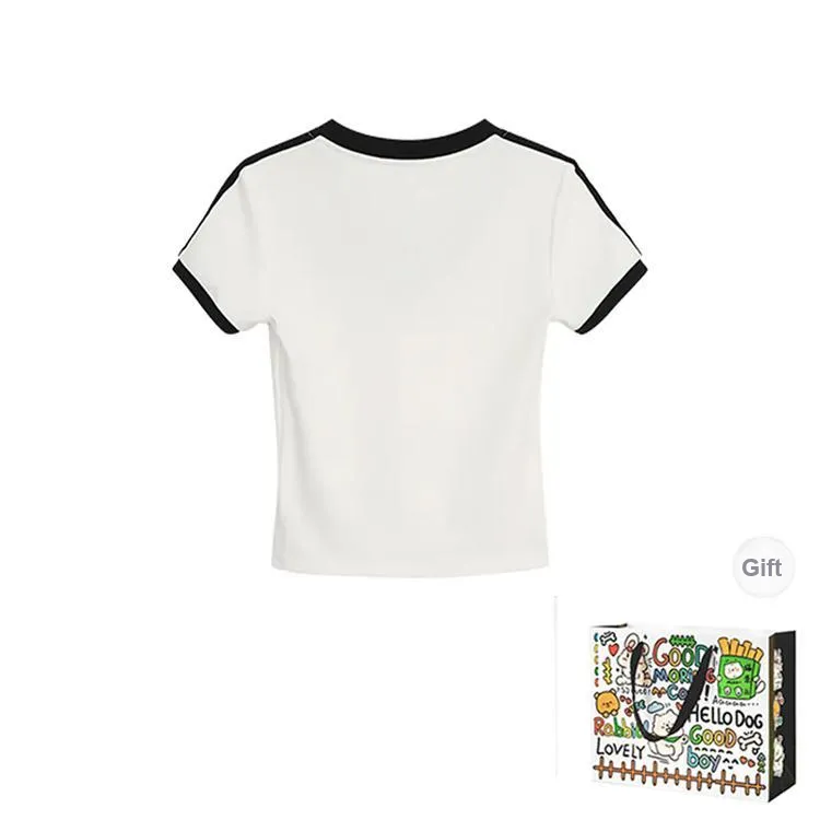 BVODE T Shirts Women's White Shopping Bag-1