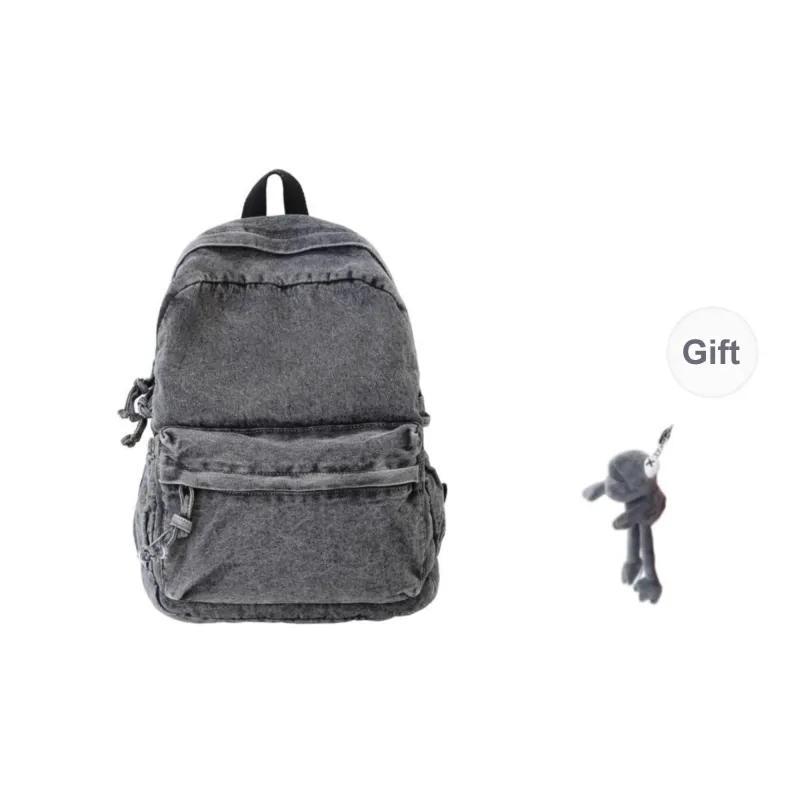 Yalu Denim Backpack Unisex Dark Blue/Gray/Blue-6