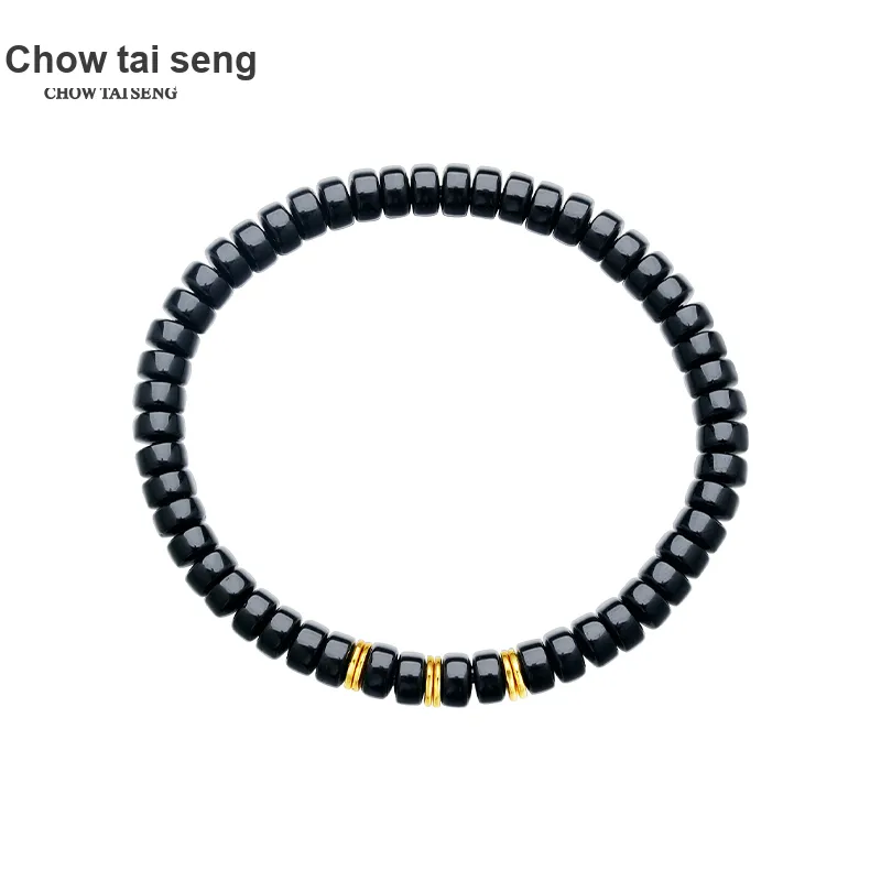 CHOW TAI SENG Agate New Chinese Style Chinese Fashion Trend Jade Bracelet Unisex-1