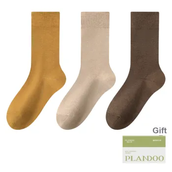 PLANDOO Mid Calf Socks Unisex Shopping Bag 3 Pack