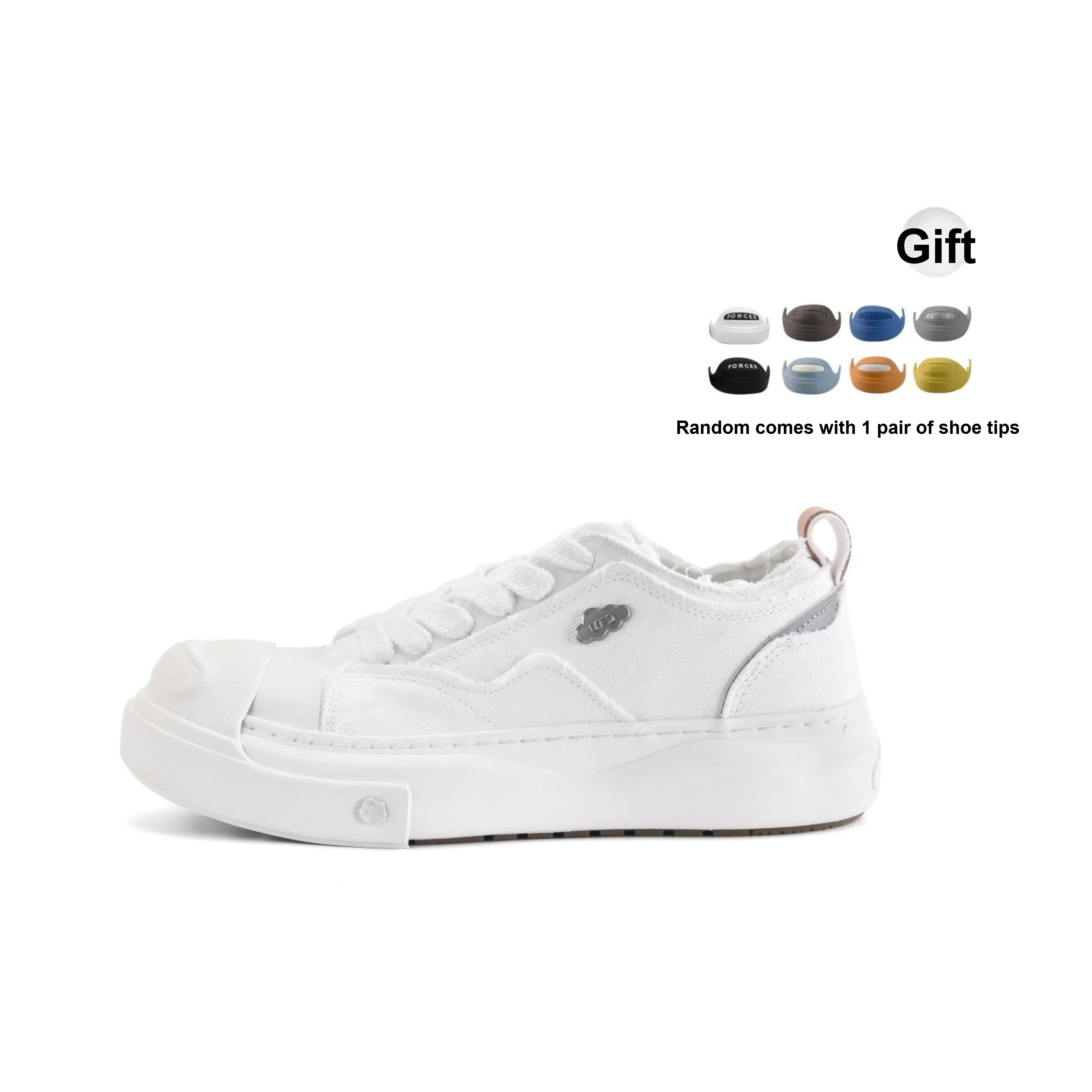 UNNAMED FORCES Canvas Shoes Unisex Low-Top White