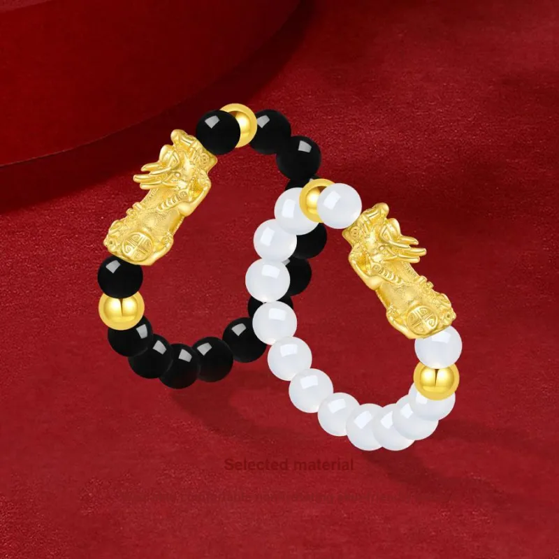 Master Kim Agate Gold Ring Unisex-2