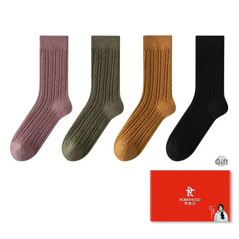 ROBINHOOD Mid Calf Socks Women's Box 4 Pack-1