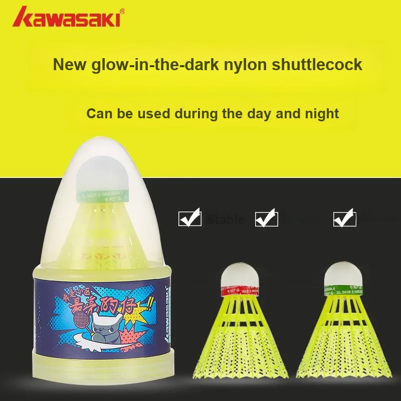 Kawasaki Nylon Shuttlecock 6 Pack Nylon Everyday Shuttlecocks-1