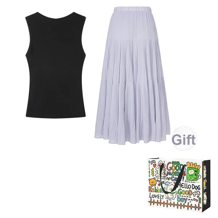 OURUOKE Two Piece Skirt Sets Women's-1