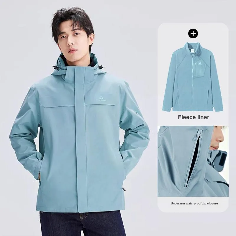 PIONEER CAMP Water-Resistant Windproof Breathable Wear-Resistant Warm Water-Repellent Windbreaker Jacket Unisex-110